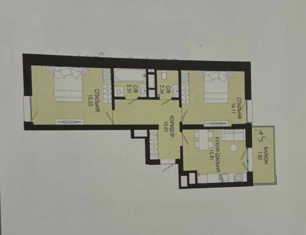 Продажа 2-комнатной квартиры 60 м², Василия Щурата ул., 2
