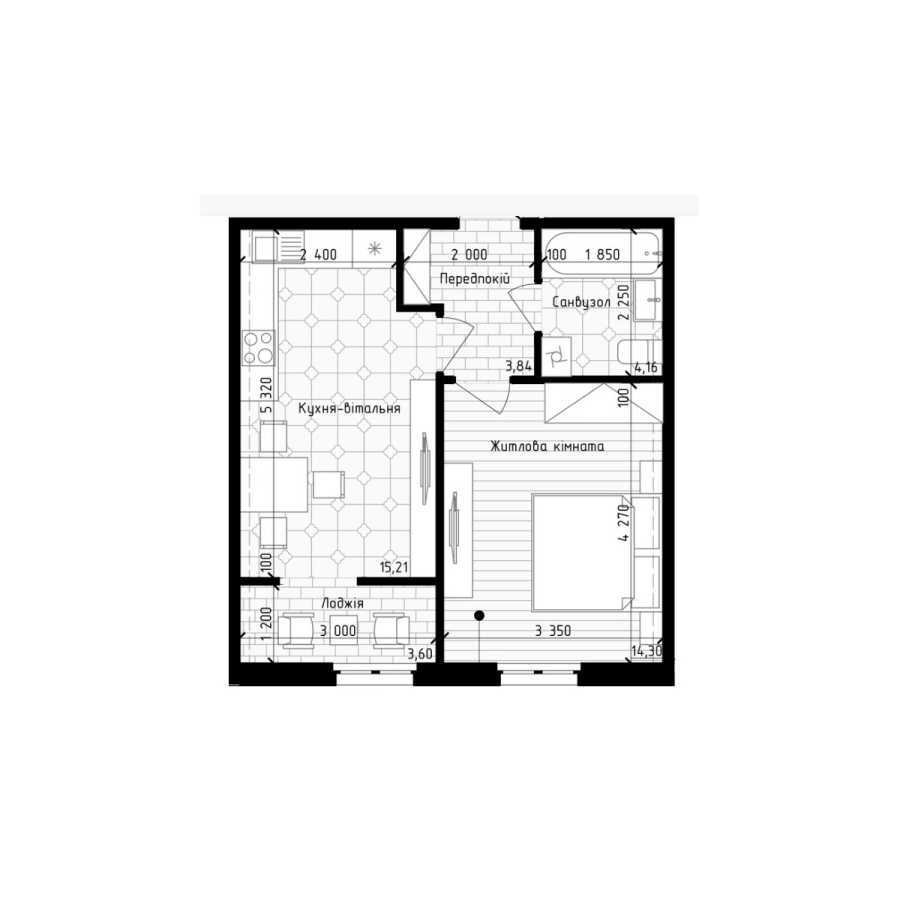 Продаж 1-кімнатної квартири 41 м², Михайла Максимовича вул., 26в