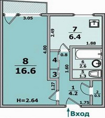 Аренда 1-комнатной квартиры 33 м², Валентиновская ул.
