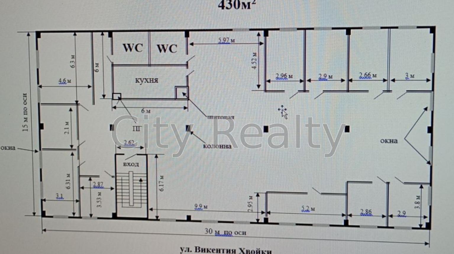 Аренда офиса 430 м², Викентия Хвойки ул., 18/14