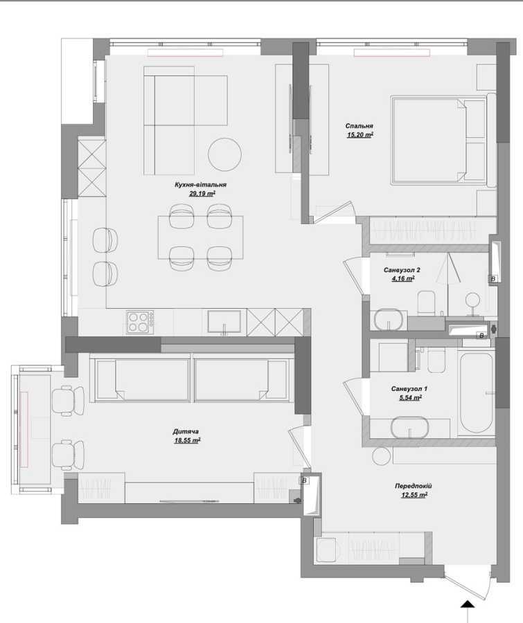 Продаж 2-кімнатної квартири 90.2 м², Миколи Пимоненка вул., 19