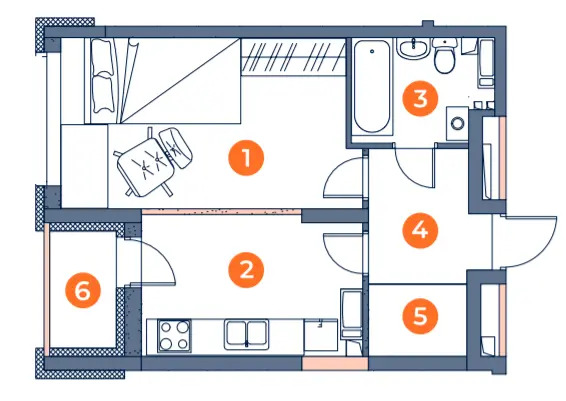 Продажа 1-комнатной квартиры 38 м², Лысогорский спуск, 26а