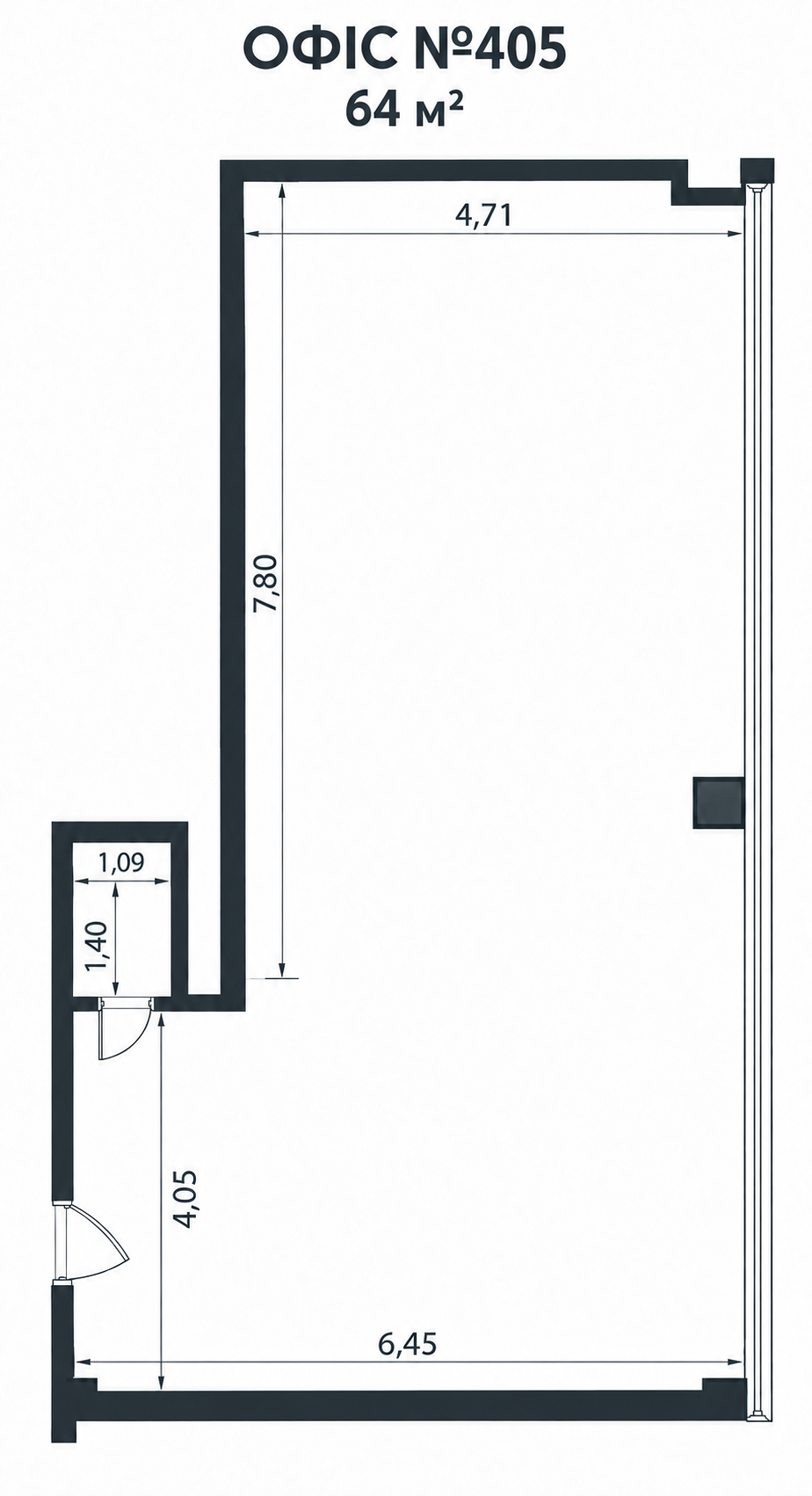 Аренда офиса 64 м², Богдана Хмельницкого ул., 176
