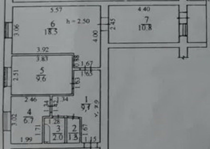 Продажа 3-комнатной квартиры 59.3 м², Инглези ул.