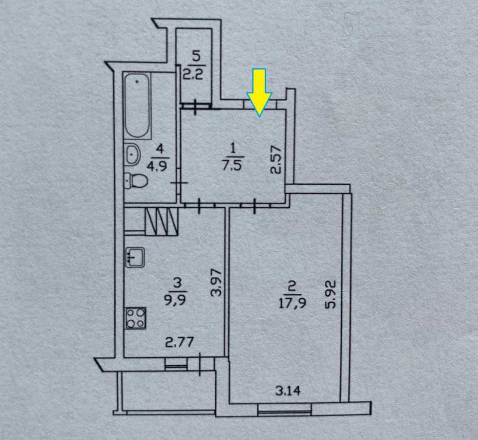 Аренда 1-комнатной квартиры 44 м², Урловская ул., 23В