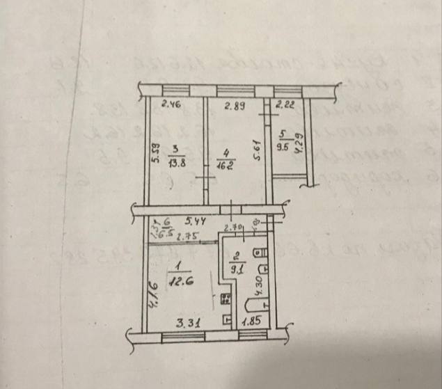 Продаж 3-кімнатної квартири 68 м², Котляревського вул., 2