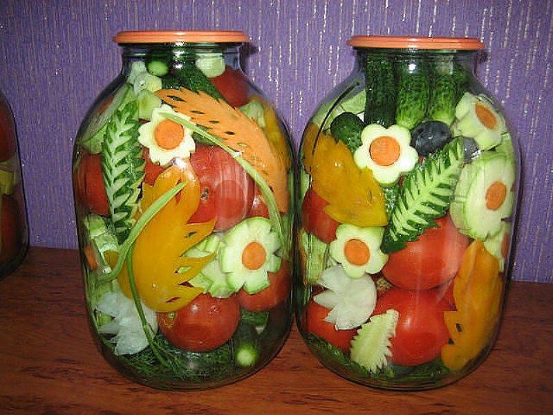 Декоративные бутылки для кухни с овощами