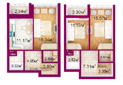 3-комнатная 92.5 м² в ЖД Панорамный от 14 500 грн/м², г. Ирпень