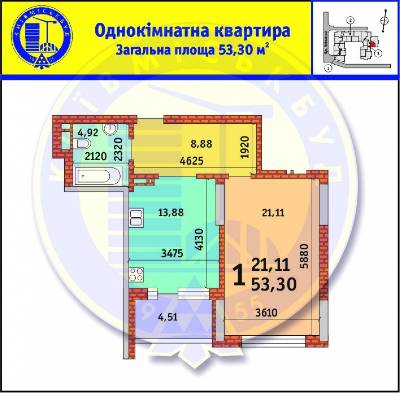 1-кімнатна 54.08 м² в ЖК Лейпцизька від 37 244 грн/м², Київ