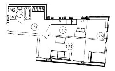 2-комнатная 1 м² в ЖК Санта-Нова от застройщика, с. Зубра