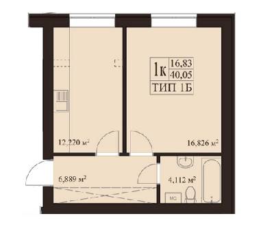 1-кімнатна 40.05 м² в ЖК Вересневий від 13 150 грн/м², смт Гостомель