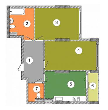 2-комнатная 72.6 м² в ЖК Bristol Comfort House от 23 260 грн/м², Киев
