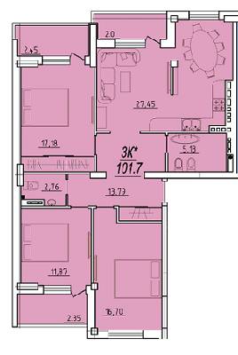 3-кімнатна 101.7 м² в ЖК Eco Solaris від 13 250 грн/м², с. Крижанівка