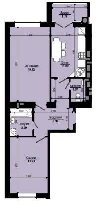 2-комнатная 62.56 м² в ЖК Green Life-2 от 13 650 грн/м², г. Ирпень