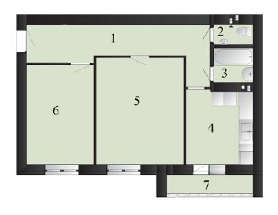 2-комнатная 59.27 м² в ЖК Пейзажные озера от 10 000 грн/м², пгт Макаров