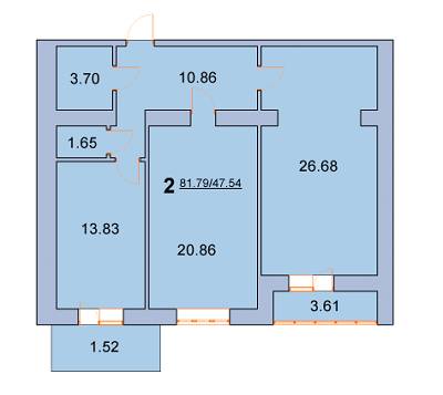 2-кімнатна 81.79 м² в ЖК на вул. Нова, 31А, 31Б від 13 000 грн/м², м. Бориспіль