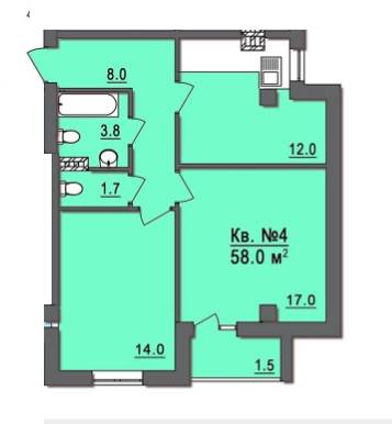 2-комнатная 58 м² в ЖК Дом на Запорожской от 19 000 грн/м², Одесса