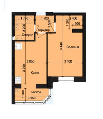 1-кімнатна 37.1 м² в ЖК Будинок на Поділлі від 18 000 грн/м², Вінниця