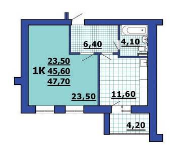 1-комнатная 47.7 м² в ЖК на просп. 200-летия Херсона, 36 от 10 000 грн/м², Херсон