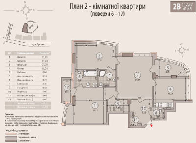 2-комнатная 117.37 м² в ЖК Столичный дом от застройщика, Киев
