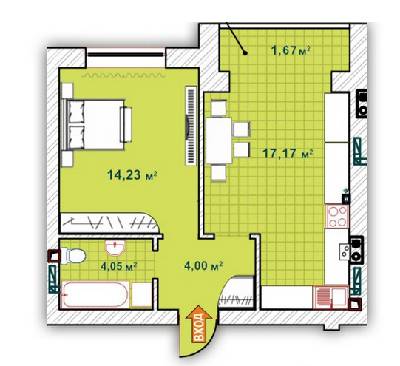 1-комнатная 41.12 м² в ЖК Синергия 2 от 13 900 грн/м², г. Ирпень