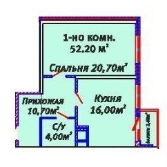 1-кімнатна 52.2 м² в ЖК Альтаїр 2 від 22 400 грн/м², Одеса