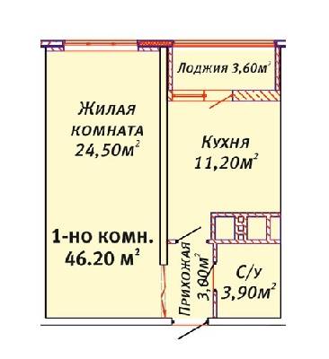 1-кімнатна 46.2 м² в ЖК Альтаїр від забудовника, Одеса