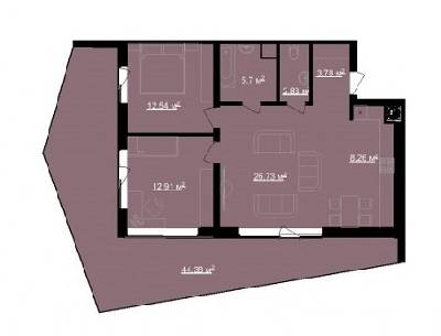 2-комнатная 72.75 м² в ЖК Avalon Lux от 32 000 грн/м², Львов