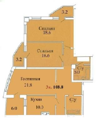 3-комнатная 108.8 м² в ЖК Одиссей от 16 000 грн/м², Одесса
