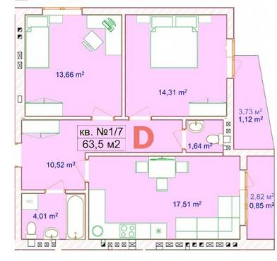 3-комнатная 63.5 м² в ЖК Цветочный от 10 270 грн/м², пгт Ворзель