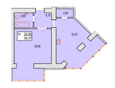 1-кімнатна 56.57 м² в ЖК Pirogovsky від 15 000 грн/м², Вінниця