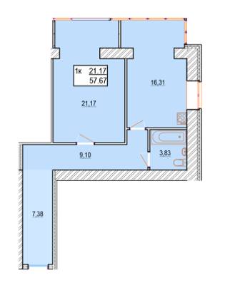 2-комнатная 57.67 м² в ЖК Pirogovsky от 15 000 грн/м², Винница