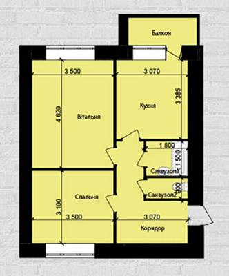 2-комнатная 51.93 м² в ЖК Східна Перлина от 10 850 грн/м², Винница