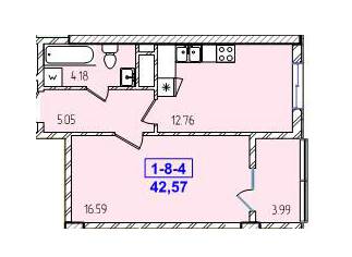 1-комнатная 42.57 м² в ЖК Сороковая жемчужина от 17 160 грн/м², Одесса