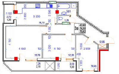 3-кімнатна 79.62 м² в ЖК Особняк-К від 16 500 грн/м², Вінниця