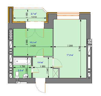 1-кімнатна 39.2 м² в ЖК Ірпінь парк від 15 000 грн/м², м. Ірпінь