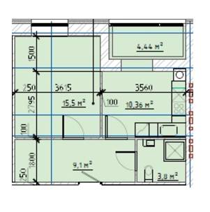 1-комнатная 43.22 м² в ЖК Дом на Титова от 16 000 грн/м², Днепр