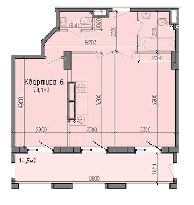 2-кімнатна 73.1 м² в ЖК Victory Hall від 18 500 грн/м², Дніпро