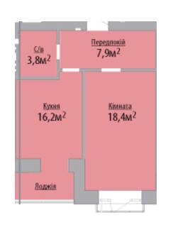 1-кімнатна 46.3 м² в ЖК Містечко Козацьке від 12 300 грн/м², Івано-Франківськ