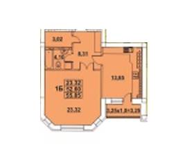 1-кімнатна 55.85 м² в ЖК Premium Residence (Зелений Мис) від 26 550 грн/м², с. Крижанівка