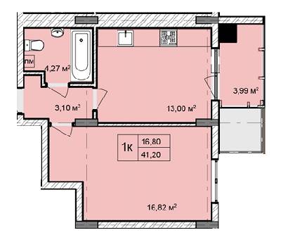 1-комнатная 41.2 м² в ЖК Фортеця от 17 750 грн/м², г. Каменец-Подольский