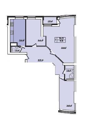 3-кімнатна 104.9 м² в ЖК Lux House від 21 100 грн/м², Рівне