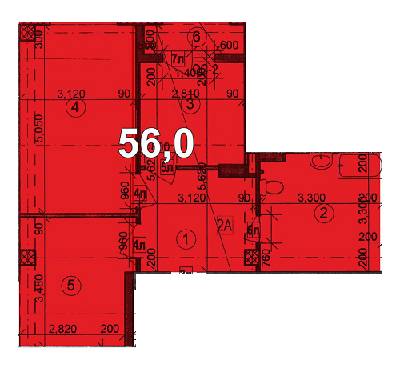 2-комнатная 56 м² в ЖК Солнечный Остров от 12 950 грн/м², Херсон