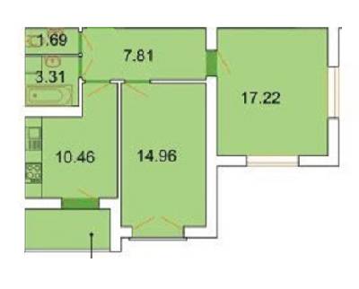 2-кімнатна 56.7 м² в ЖК Рідний Дім від 19 550 грн/м², м. Винники