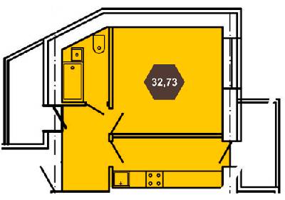1-кімнатна 32.73 м² в ЖК Будова Медова від 12 500 грн/м², м. Трускавець