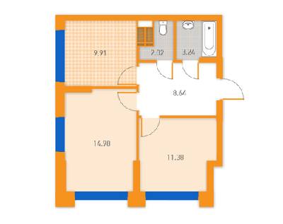 2-комнатная 50.17 м² в ЖК SOLAR CITY от 19 000 грн/м², Киев