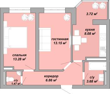 2-комнатная 50.24 м² в ЖК Акварель от 15 100 грн/м², Одесса
