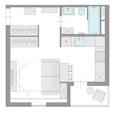 1-комнатная 29.5 м² в ЖК Ясный от 10 800 грн/м², с. Ясногородка