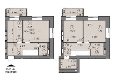 5+ комнат 70.2 м² в ЖК Start Life от 12 150 грн/м², г. Вышгород