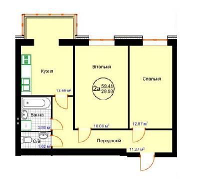 2-кімнатна 59.41 м² в ЖК Затишна Фазенда від 8 390 грн/м², смт Стрижавка